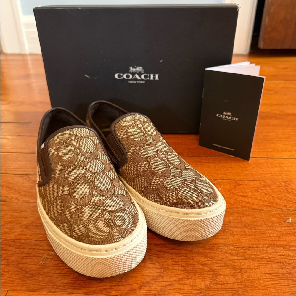 Coach Brown Slip-On Sneakers